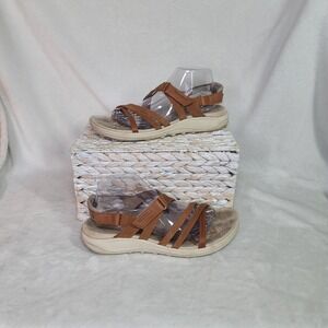 Merrell Harbor Activewear Sandals Minimalist Vacation Size 10 Brown Strappy